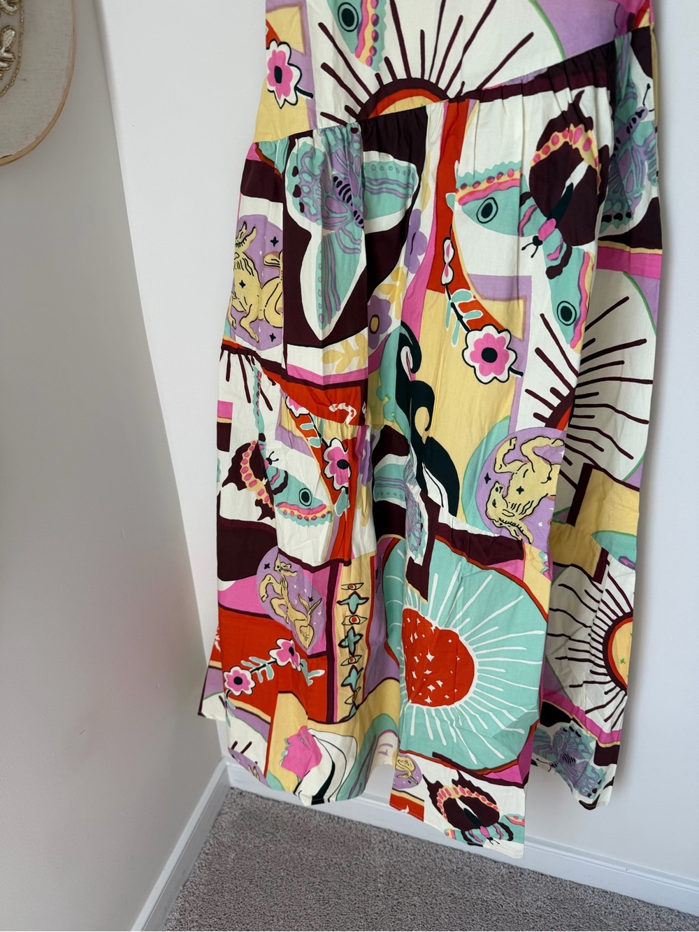 Ciebon colorful zodiac print cotton sleeveless midi dress - Picture 3 of 10